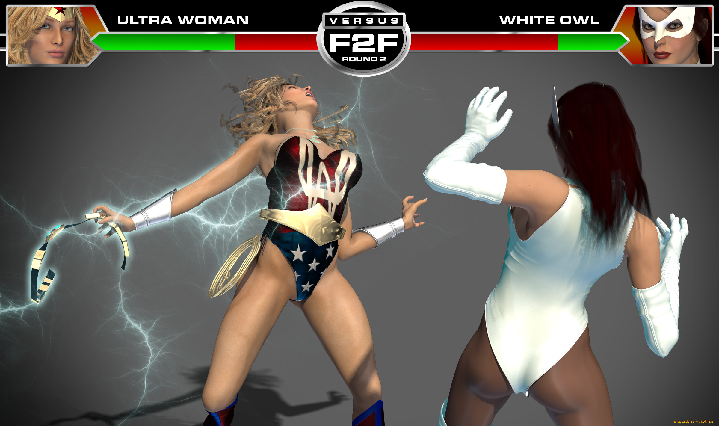 round 3,  ultra woman vs white owl, 3 ,  , fantasy, , , , , 